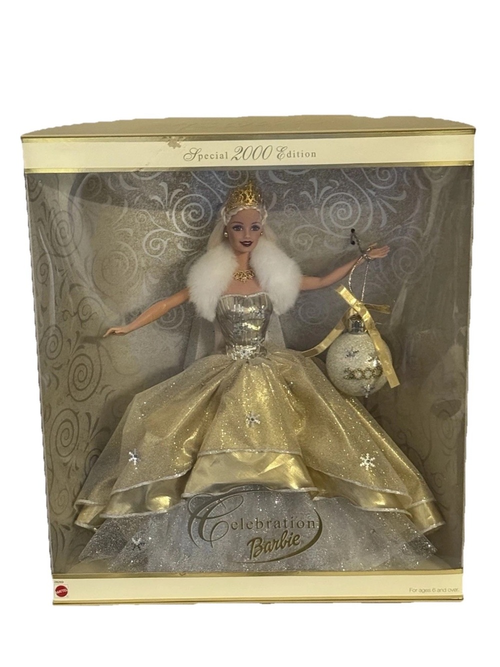 Barbie Celebration Doll in Gold and White Holiday Gown